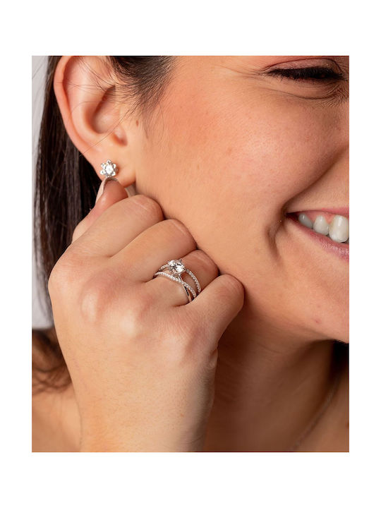 Brizzling Single Stone Ring with Diamond
