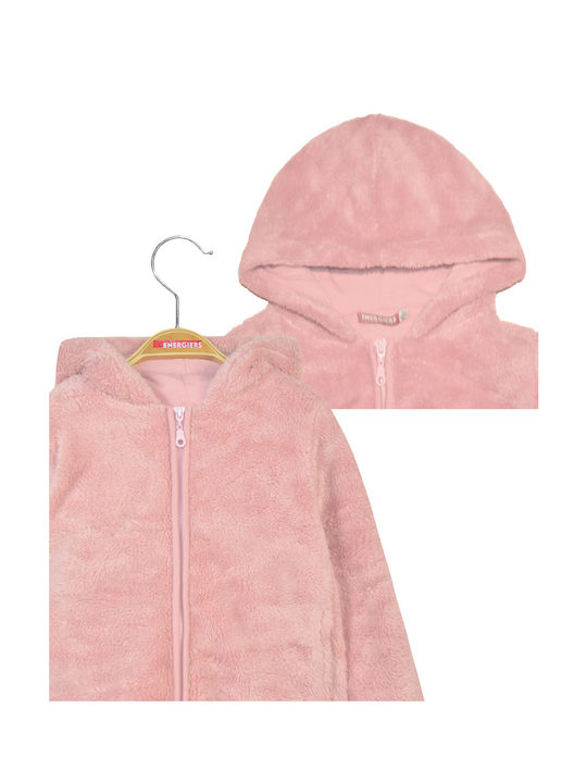 Energiers Kids Fur Coat with Hood Περλε