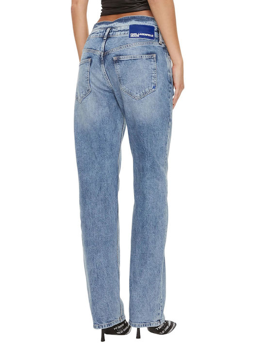 Karl Lagerfeld W Women's Jean Trousers in Straight Line Blue