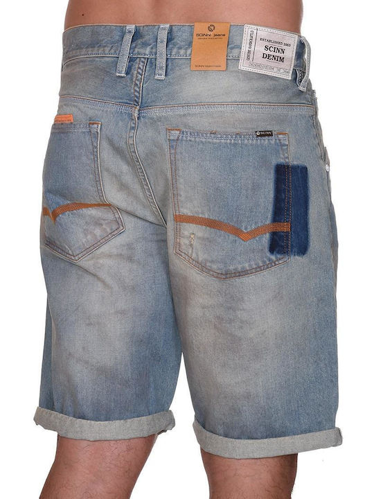 Scinn Herrenshorts Jeans Blau