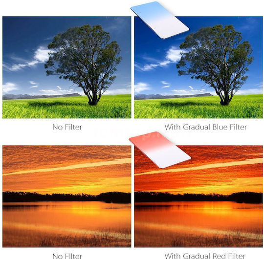 Kamerazubehör 22-Teiliges Fotoset mit quadratischem Farbverlauf Vollfarbfilter-Bundle mit Filtern und Rigs 5 Stück