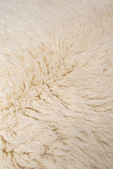Βιοκαρπέτ Flokati Χαλί Στρογγυλό Natural Φ90cm