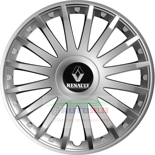 Versaco Set Capace De Roți Auto Crystal Compatibilitate Renault 4 Bucăți 13" Argintii