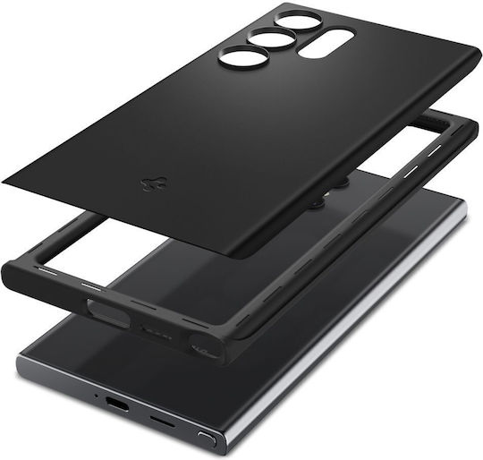 Spigen Thin Fit Back Cover Plastic 1.55mm Negru (Galaxy S24 Ultra)