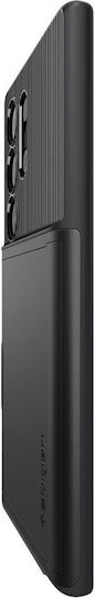 Spigen Slim Armor CS Back Cover Plastic 2mm cu Suport pentru Carduri Negru (Galaxy S24 Ultra)