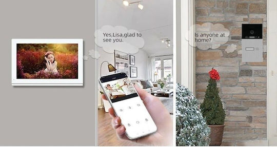 Joytimer Wireless Video Intercom Set Wi-Fi White