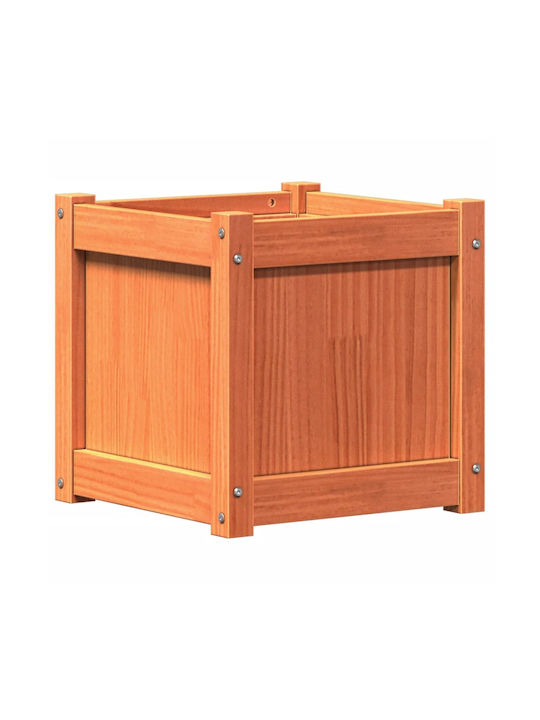 vidaXL Кутия за саксии Дърво Кафяв 40x40x40см.
