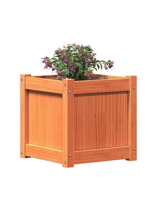 vidaXL Кутия за саксии Дърво Кафяв 40x40x40см.