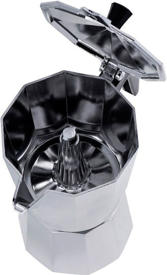Maestro 9 Espresso Stovetop Pot 9 Cups Silver