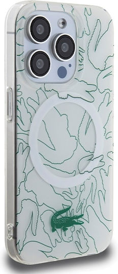 Lacoste Double Layer Repeat Magsafe Back Cover Πλαστικό Λευκό (iPhone 15 Pro)