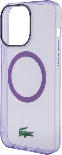 Lacoste Back Cover Plastic Purple (iPhone 15 Pro Max)