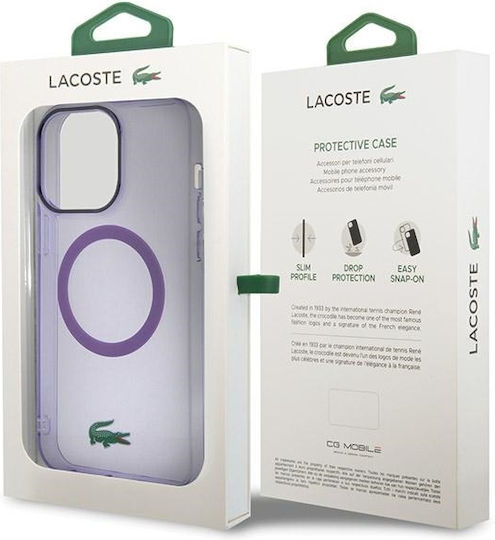 Lacoste Back Cover Plastic Purple (iPhone 15 Pro Max)