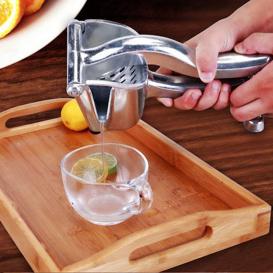 Hand Press Lime / Lemon / Orange made of Metal in Silver Color