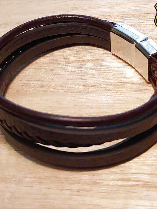 Leather 55 Ανδρικό Βραχιόλι από Δέρμα