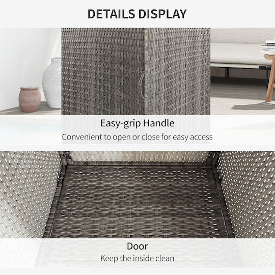 Single Door Wardrobe Metallic with 1 Shelf 60x63x120cm