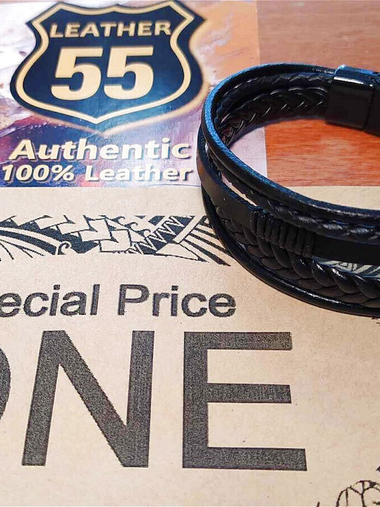 Leather 55 Herren Armband aus Leder