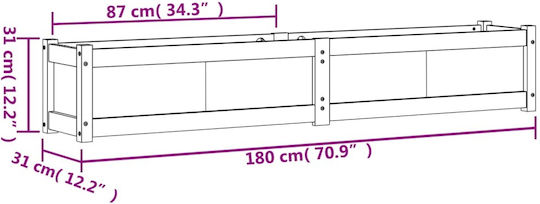 vidaXL Set 2 Planters Wooden Brown
