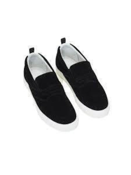 Hours Is Yours Men's Suede Loafers Black