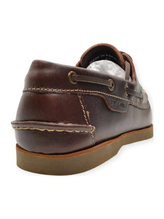 Δερμάτινα Ανδρικά Boat Shoes σε Καφέ Χρώμα