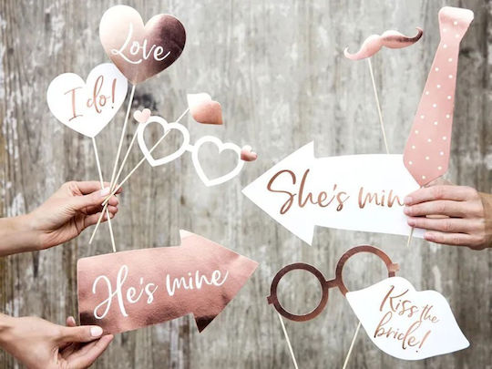 ikonka Photo Booth Prop for Party with Theme "Marriage" KX4563_1