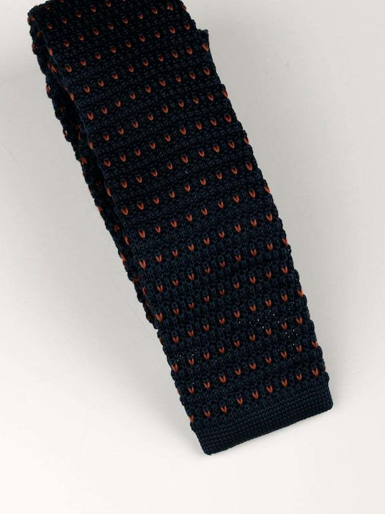 Stefano Mario Ανδρική Γραβάτα Πλεκτή Μονόχρωμη σε Μπλε Χρώμα