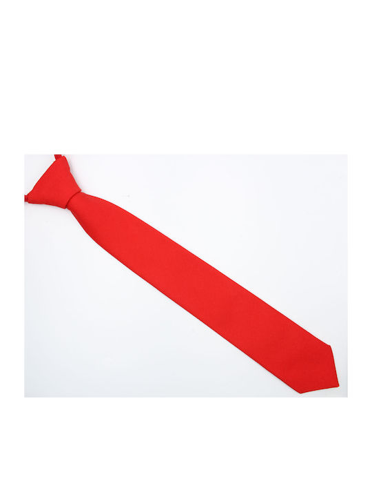 JFashion Ανδρική Γραβάτα με Σχέδια σε Κόκκινο Χρώμα