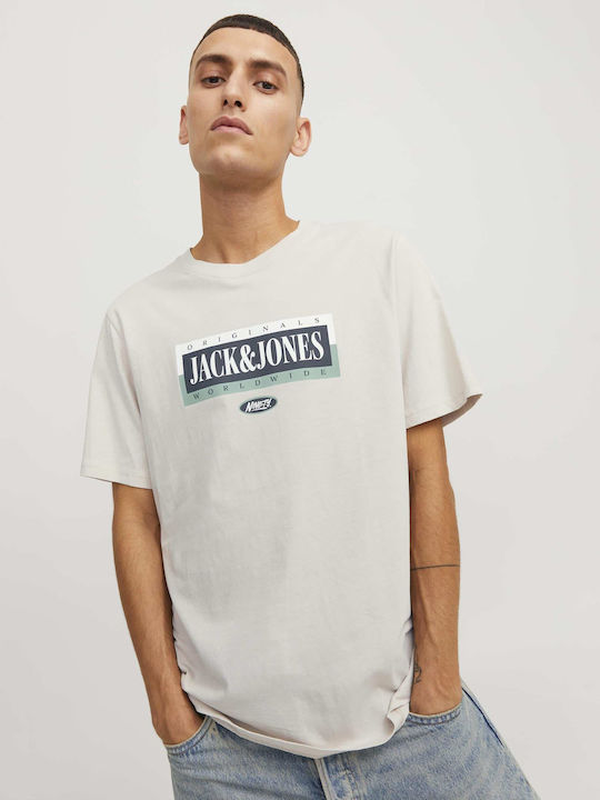 Jack & Jones Men's Short Sleeve T-shirt Moonbeam