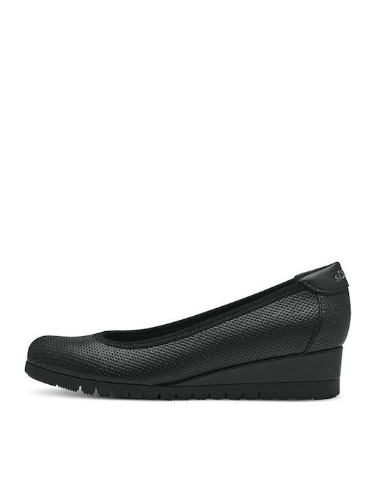 Synthetic Leather Ballerinas Black