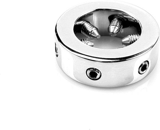Kiotos BDSM Accessory Testicle Stranguler Ring σε Ασημί Χρώμα