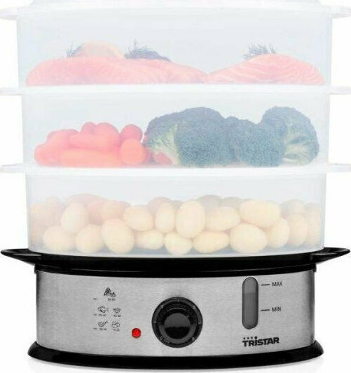 Tristar Food Steamer with 3 Steaming Decks 11lt