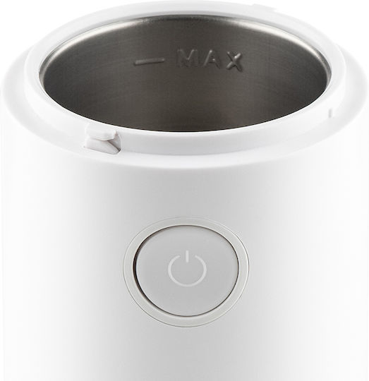 Muhler Elektrischer Kaffeemühle 150W mit einer Kapazität von 50gr Weiß