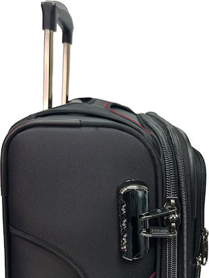 Olia Home Large Travel Suitcase Black with 4 Wheels Height 88cm.