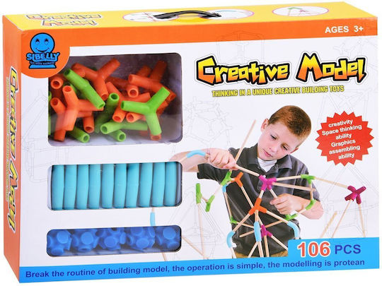 4M Παιχνίδι Κατασκευών Πλαστικό Straws Sticks για Παιδιά 3+ Ετών