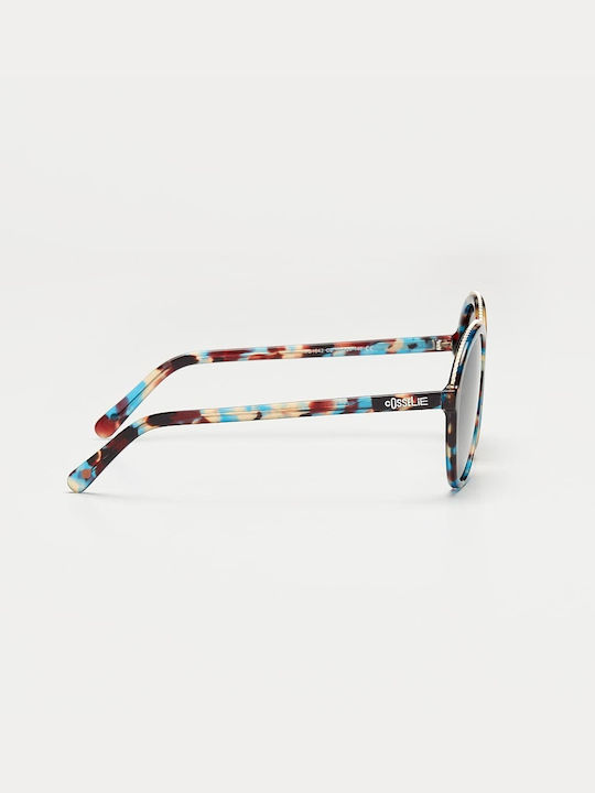 Cosselie Terrace Women's Sunglasses with Brown Tartaruga Frame and Gray Lenses