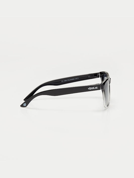 Cosselie Avalon Unisex Sunglasses with Black Horn-Rimmed Frame and Gray Lenses