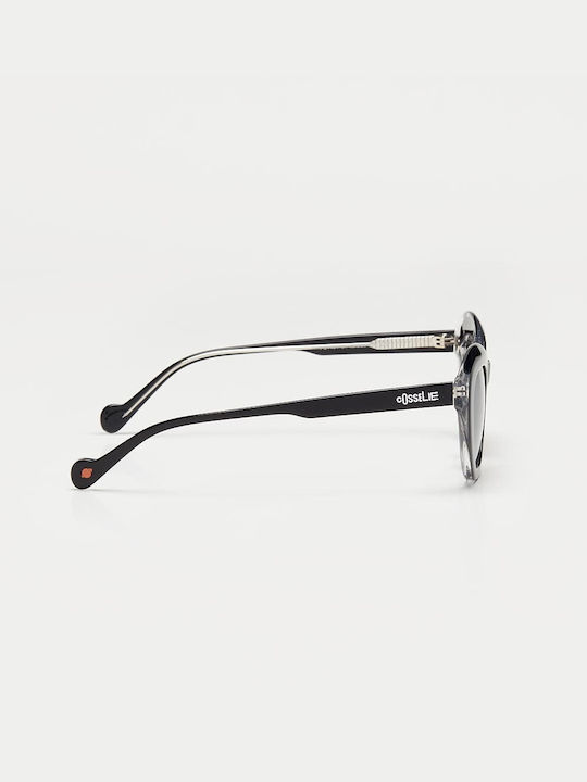 Cosselie Sitka Women's Sunglasses with Black Horn-Rimmed Frame and Black Lenses