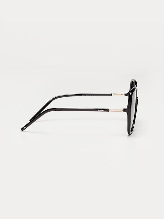 Cosselie Edna Women's Sunglasses with Black Horn-Rimmed Frame and Black Gradient Lens