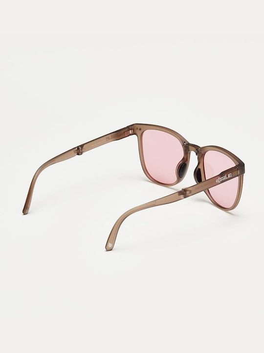 Cosselie Foldi Ochelari De Soare Unisex Cu Ramă Roz Din Plastic Și Lentile Roz 1802203051