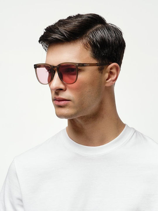 Cosselie Foldi Ochelari De Soare Unisex Cu Ramă Roz Din Plastic Și Lentile Roz 1802203051