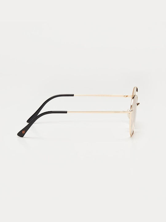 Cosselie Evora Ochelari De Soare Unisex Cu Ramă Metalică Aurie Și Lentile Bej 1802202347