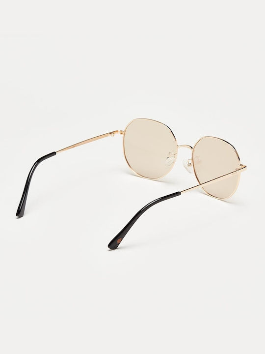 Cosselie Evora Ochelari De Soare Unisex Cu Ramă Metalică Aurie Și Lentile Bej 1802202347