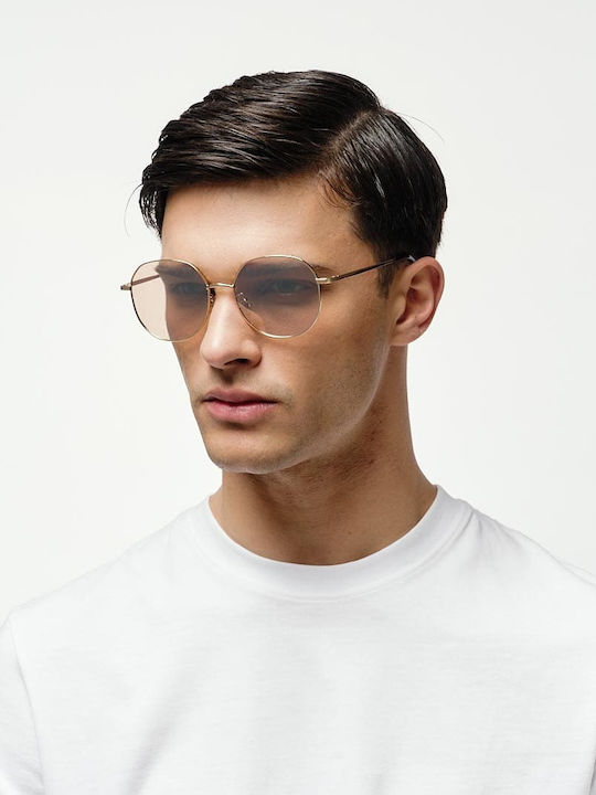 Cosselie Evora Ochelari De Soare Unisex Cu Ramă Metalică Aurie Și Lentile Bej 1802202347