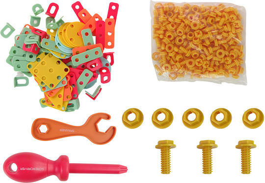 Lean Toys Plastic Construction Toy Set in Tool Box for Children 3+ years+ Years