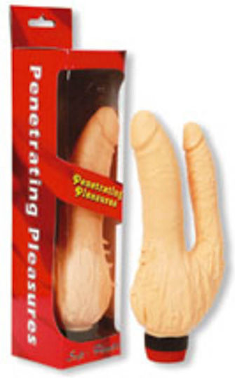 Seven Creations Perfect Pleasures Double Διπλός Δονητής 17.5cm Flesh