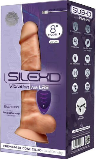 SilexD Model 1 Realistic Vibrator with Remote Control 20cm Flesh