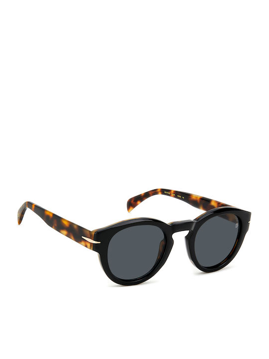 David Beckham Db Unisex Γυαλιά Ηλίου με Μαύρο Κοκκάλινο Σκελετό και Μαύρο Φακό