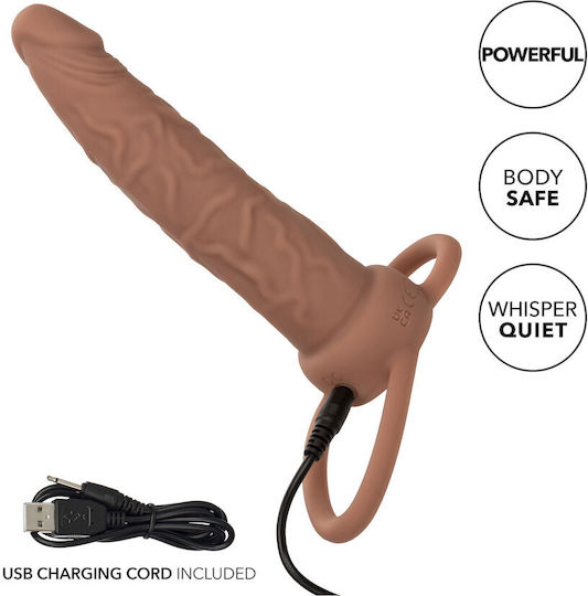 Calexotics Doppelter Vibrator 14cm Braun