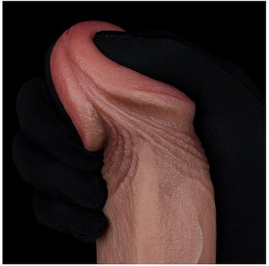 Lovetoy Dual Layered Dildo Dildo με Όρχεις και Βεντούζα 22.5cm