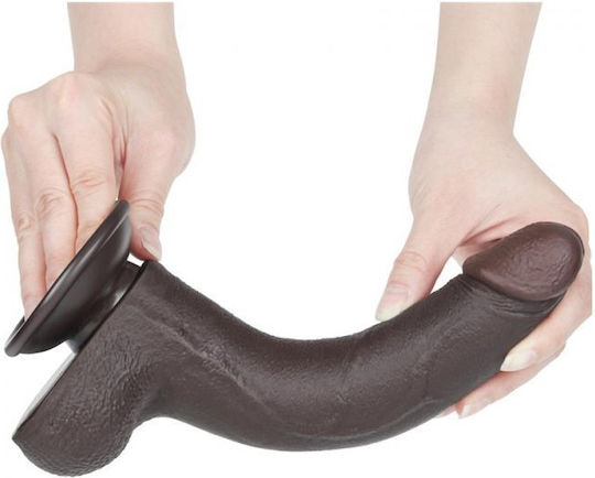 Lovetoy Dildo με Όρχεις και Βεντούζα Flesh 22cm