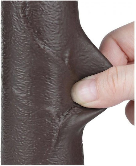 Lovetoy Dildo με Όρχεις και Βεντούζα Flesh 22cm